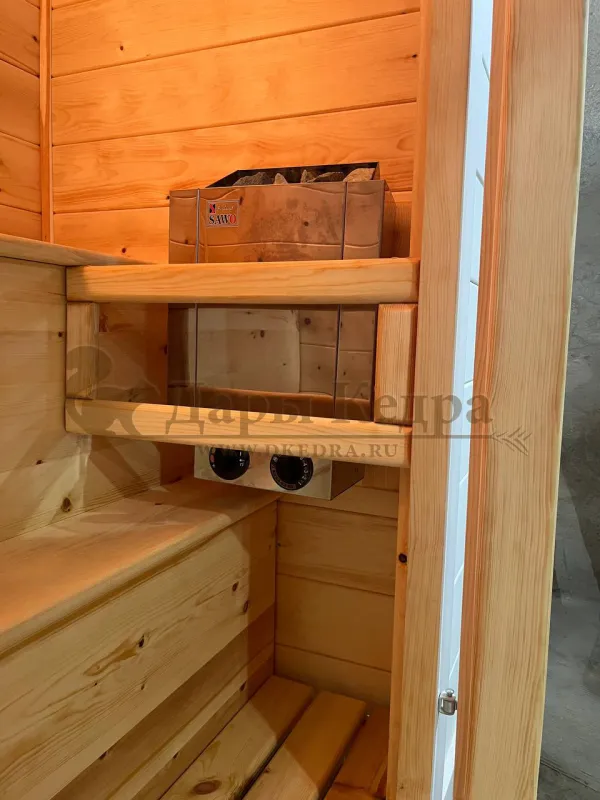 Одноместная финская сауна кабина из кедра с электрокаменкой
