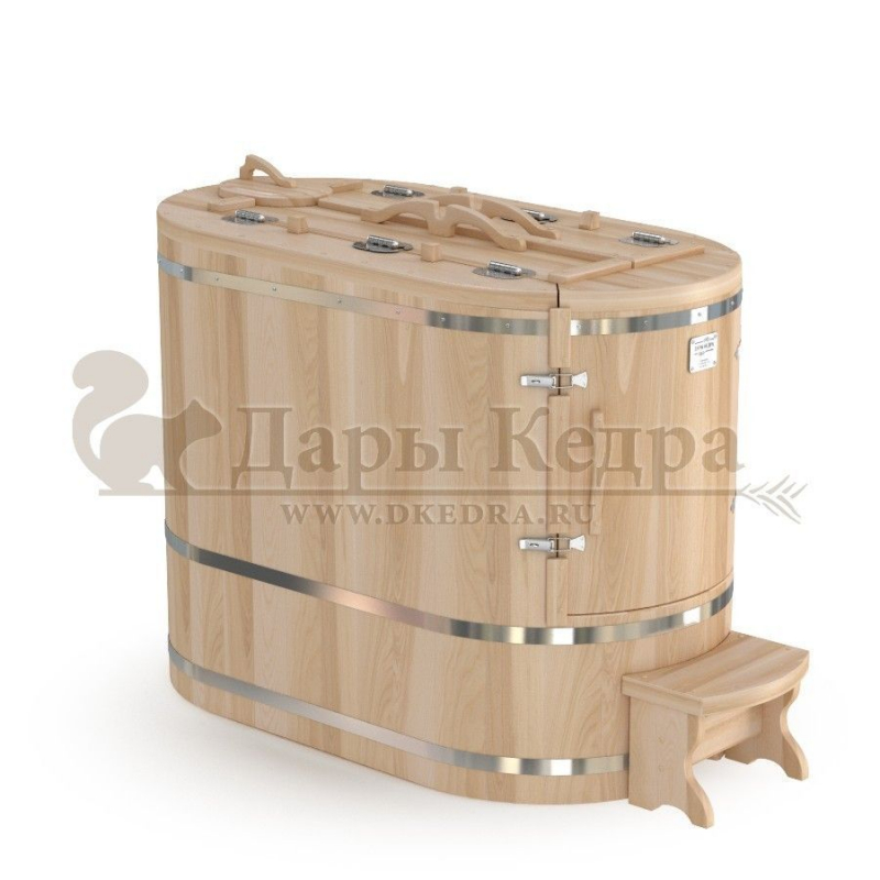 Кедровая бочка (фитобочка) полулежачая «Профессиональная» Кедровая бочка (фитобочка) полулежачая «Профессиональная»